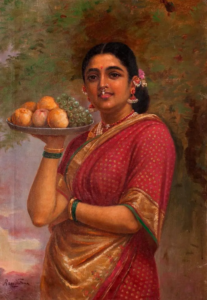 The Maharashtrian Lady, Paintings, Raja Ravi Verma