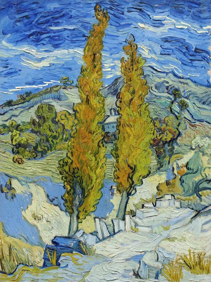 The Poplars At Saint R My, Paintings, Van Gogh