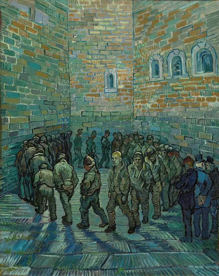 The Prison Courtyard (1890), Paintings, Van Gogh