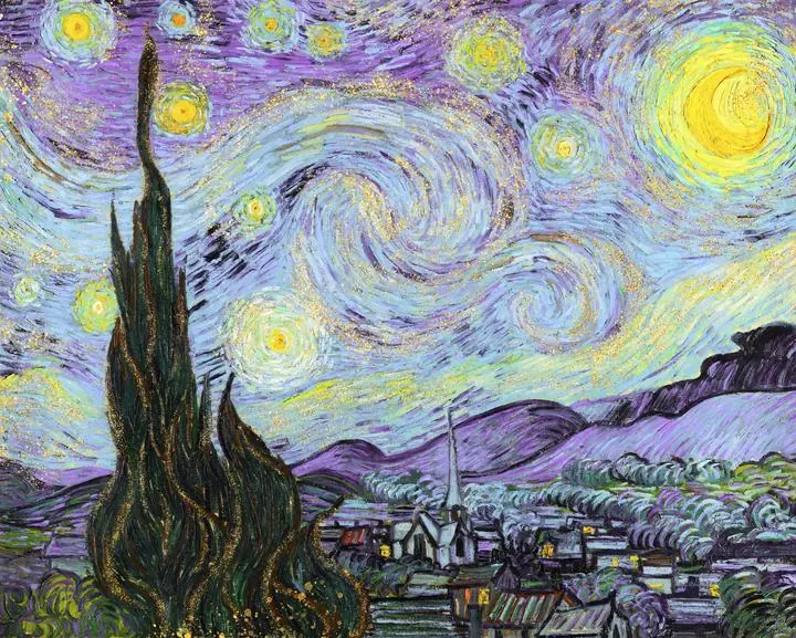 The Starry Night Vintage, Paintings, Van Gogh