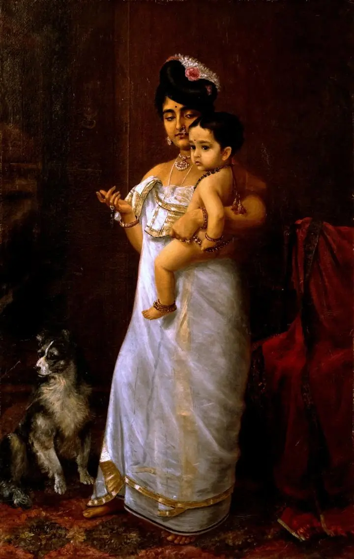 There Comes Papa (1893), Paintings, Raja Ravi Verma