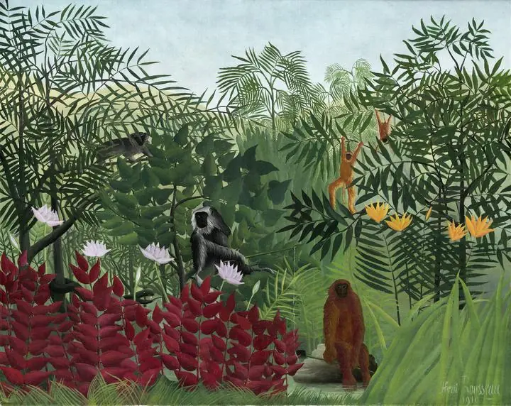 Tropical Forest With Monkeys (1910), Paintings, Henri Rousseau