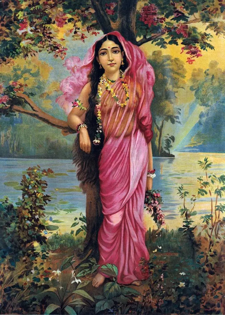 Vasantika, Paintings, Raja Ravi Verma