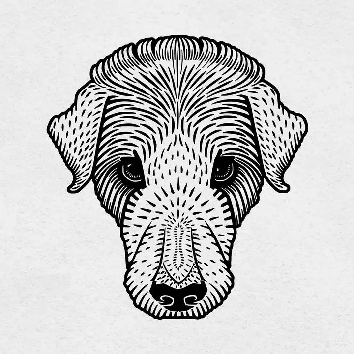 Vintage Dog, Aesthetic Art, Animal & Birds, Animal & Birds B
