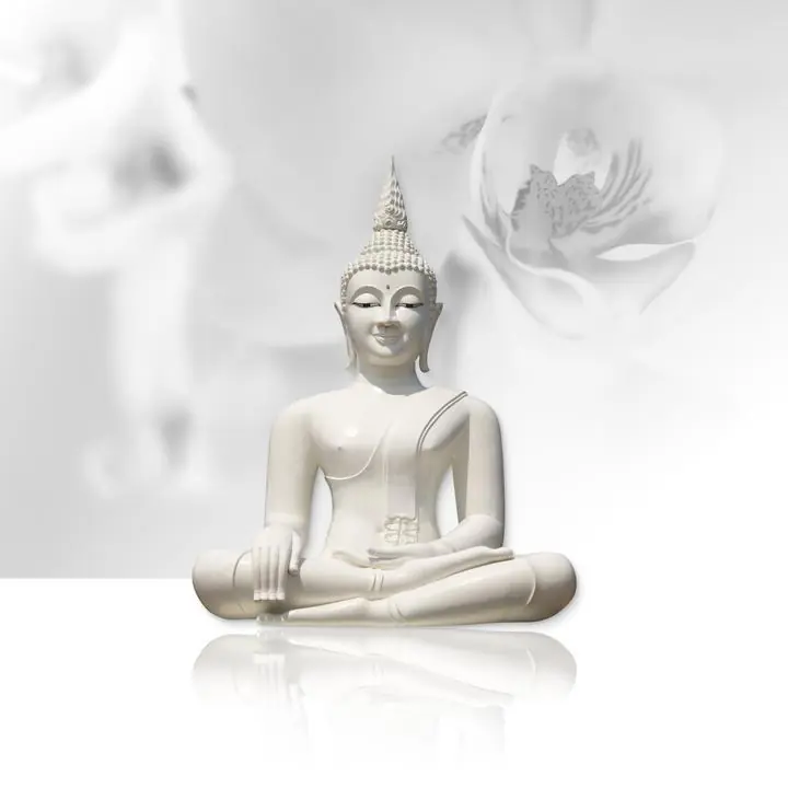 White Buddha 4, Religious, Buddha