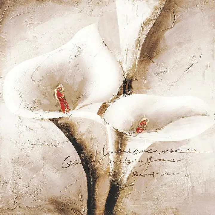 White Calla Flowers, Wallpaper, Old 3D