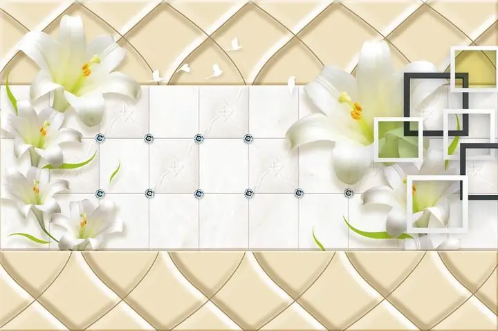 White Lily Flowers, Wallpaper, Old 3D