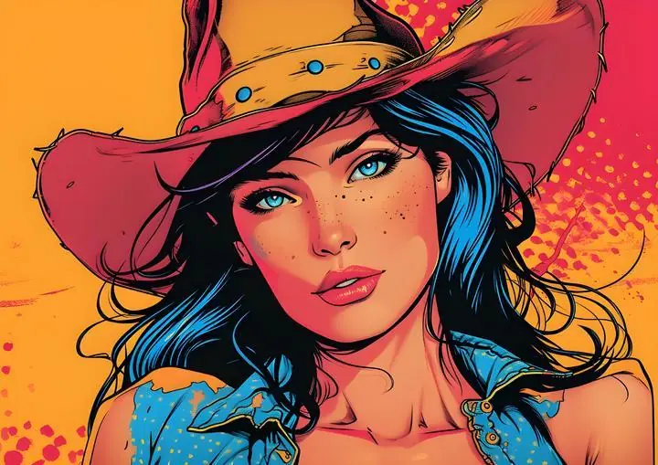 Woman In Red Hat, Aesthetic Art, Pop Art