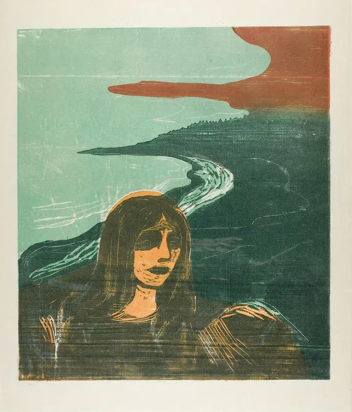 Woman’s Head Against The Shore (1899), Paintings, Edvard Munch