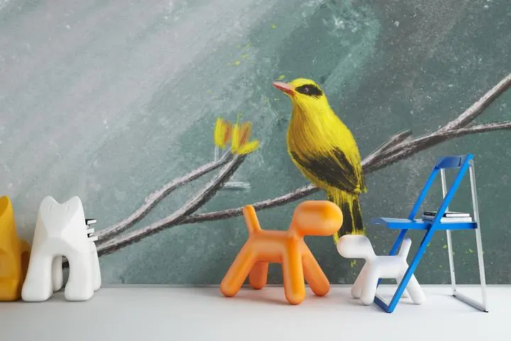 Yellow Bird On Branch