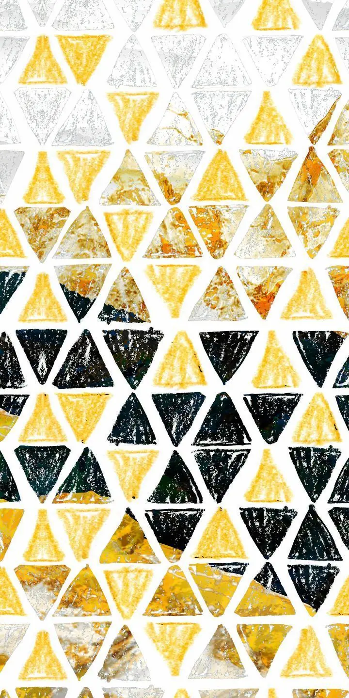 Yellow Black Triangles, Wall Art, Decor Wall Art, Decor Wall Art G