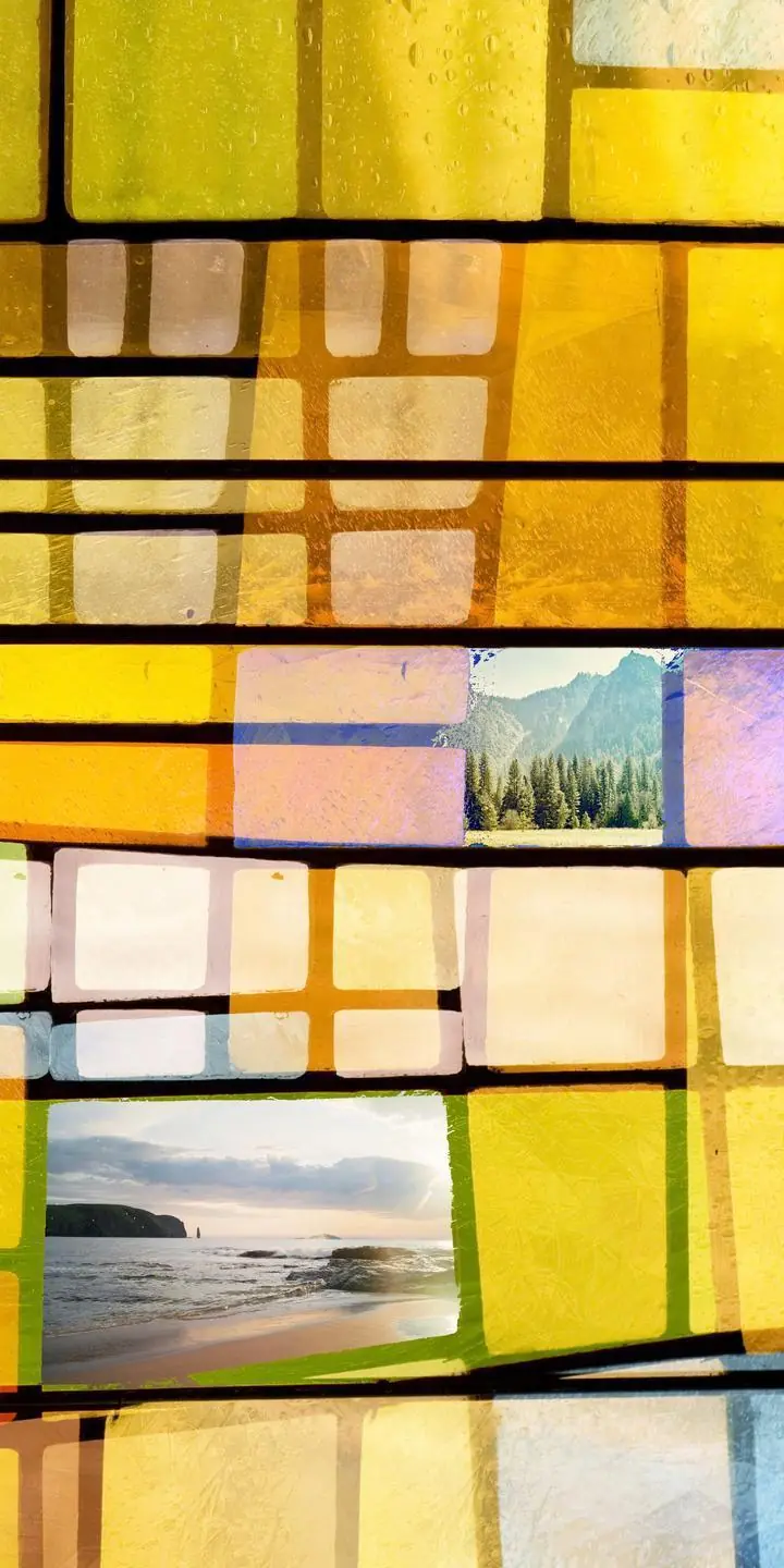 Yellow Brick Wall Collage 2, Wall Art, Decor Wall Art, Decor Wall Art G