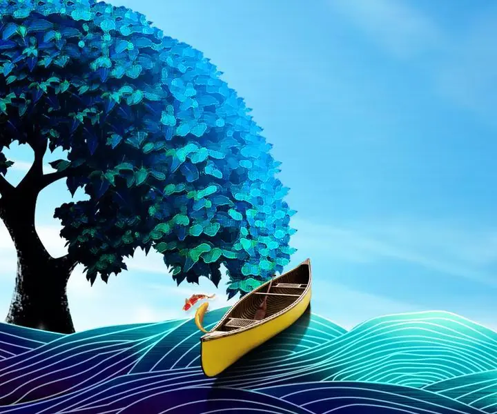 Yellow Canoe, Wall Art, Decor Wall Art, Decor Wall Art E