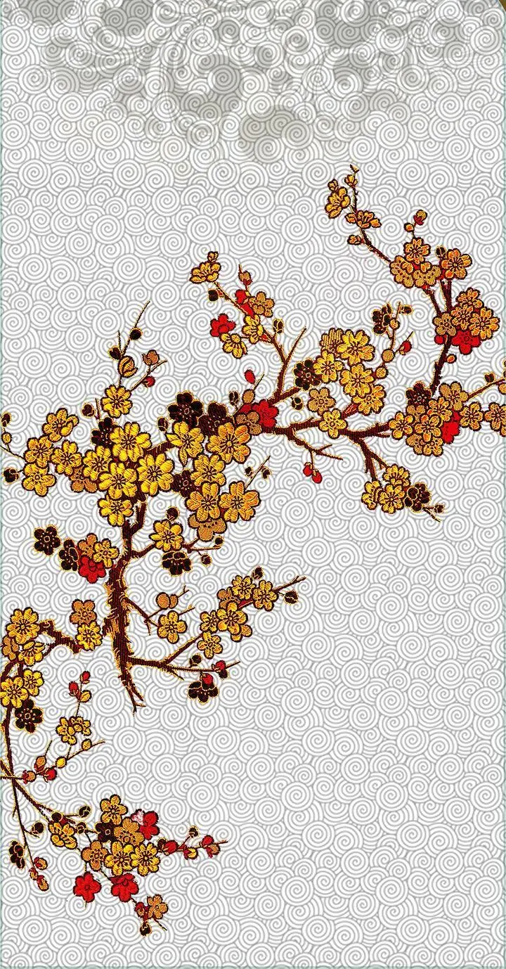 Yellow Cherry Blossom Branch, Wall Art, Decor Wall Art, Decor Wall Art G