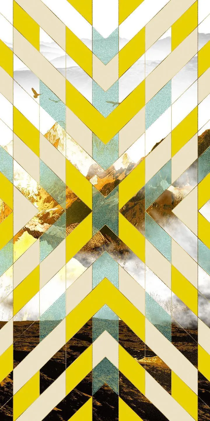 Yellow Chevron Pattern, Wall Art, Decor Wall Art, Decor Wall Art G