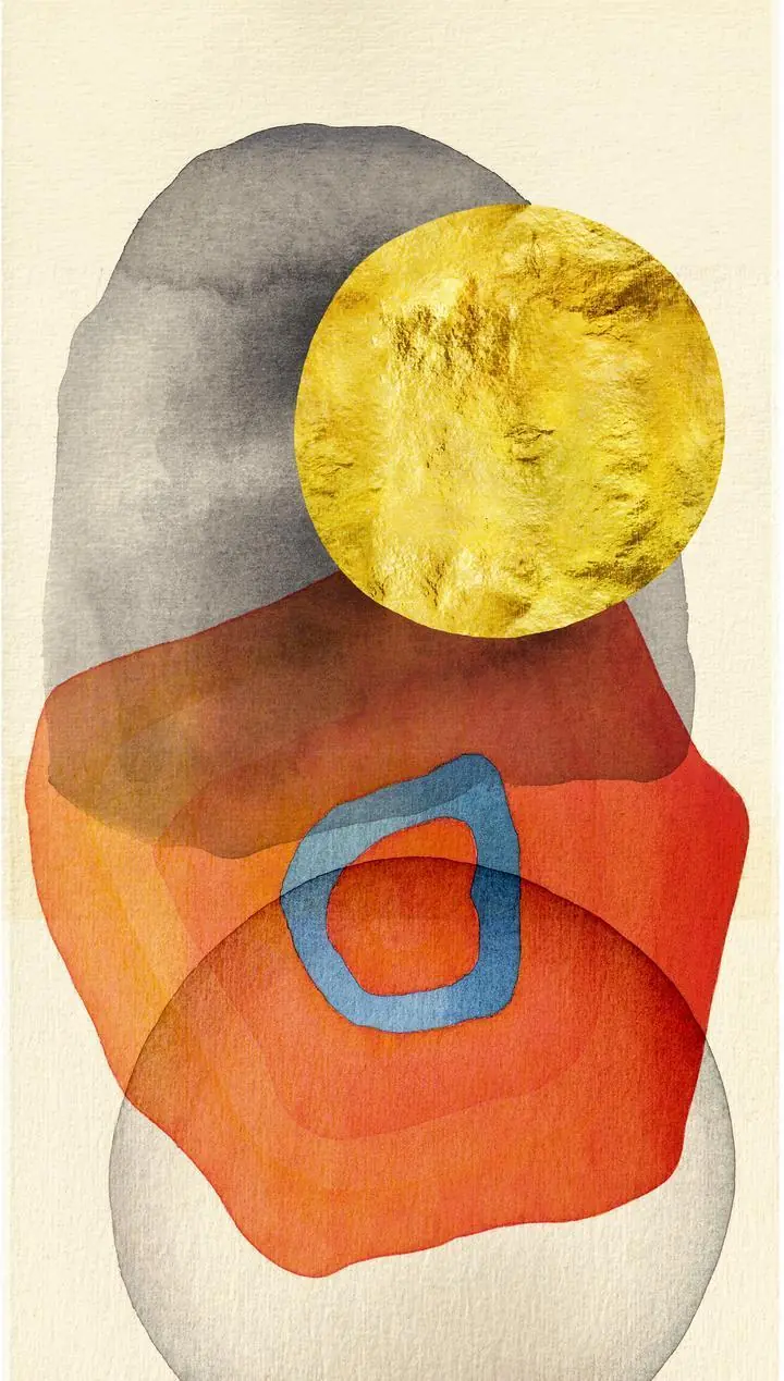 Yellow Circle Object, Wall Art, Decor Wall Art, Decor Wall Art G
