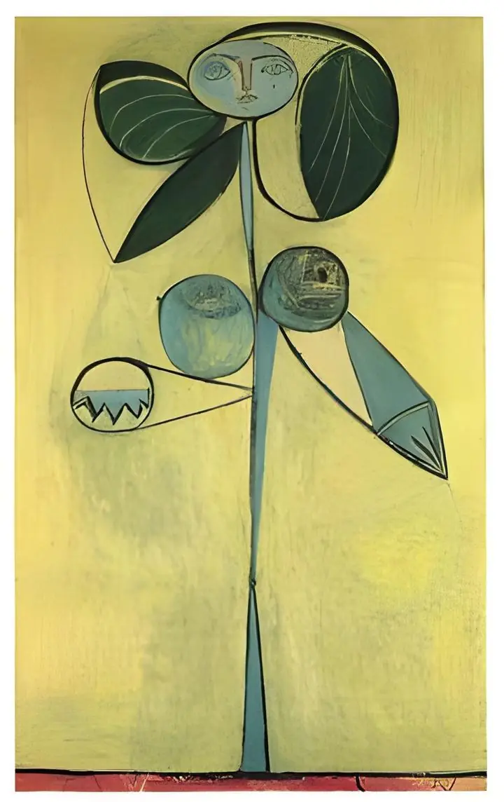 Yellow Flower Plant, Paintings, Picasso