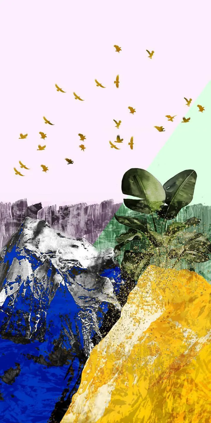 Yellow Mountain Leaves, Wall Art, Decor Wall Art, Decor Wall Art G