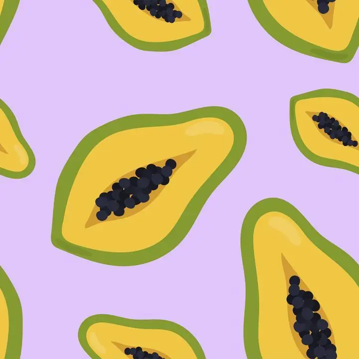 Yellow Papaya Fruit, Aesthetic Art, Fruits