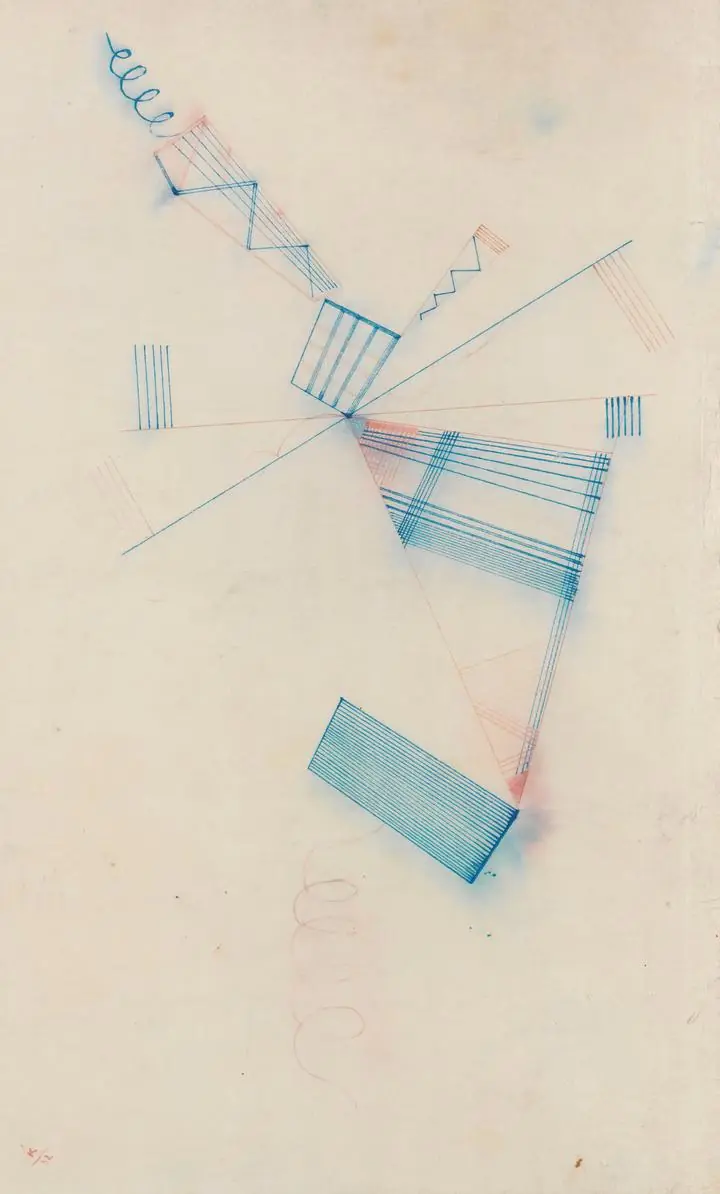Zwei Spiralen (1932), Paintings, Wassily Kandinsky