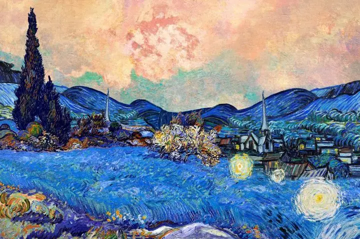 Landscape Background, Paintings, Van Gogh